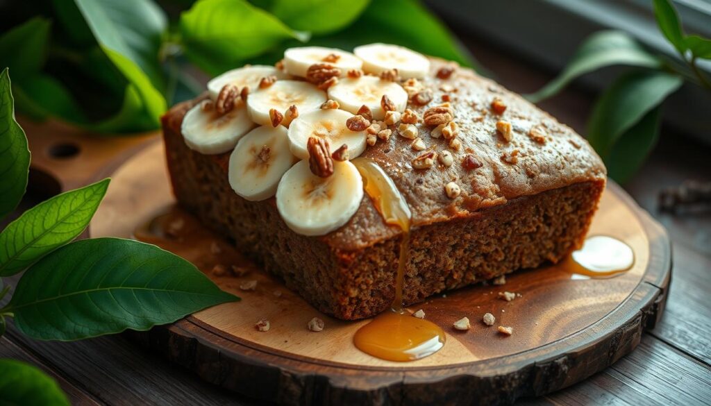 Decorated banana bread