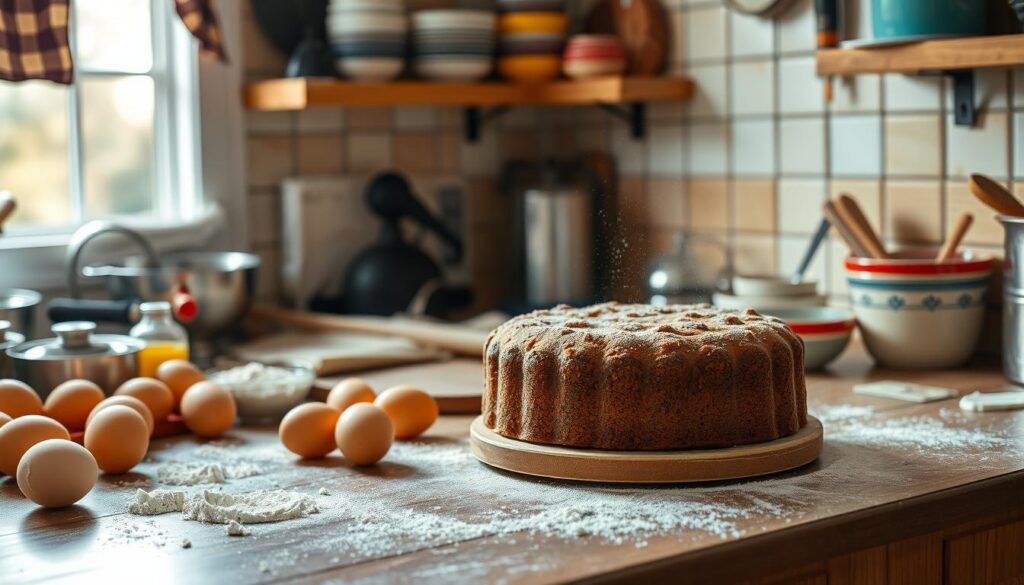 Homemade cake baking